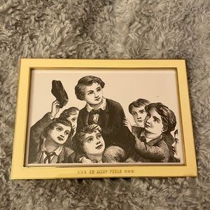 “So Many Feels” easy tiger cream and gold, 4x6 picture frame.